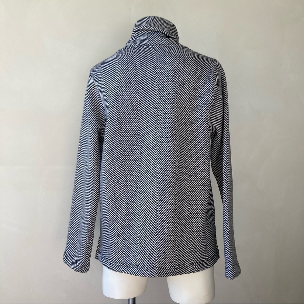 Herringbone Mock Neck Patterned Sweater - image 3